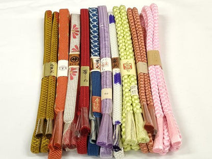 平和屋着物●和装小物　帯締め10本セット　組紐　高麗組　金銀糸　逸品　未使用　DABD7090zzz