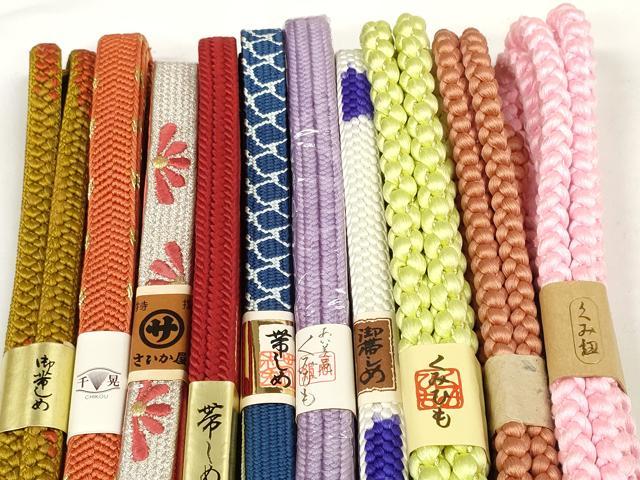 平和屋着物●和装小物　帯締め10本セット　組紐　高麗組　金銀糸　逸品　未使用　DABD7090zzz