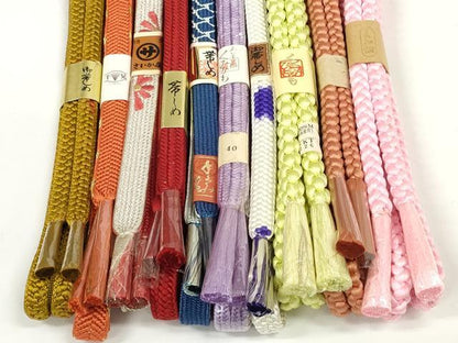 平和屋着物●和装小物　帯締め10本セット　組紐　高麗組　金銀糸　逸品　未使用　DABD7090zzz