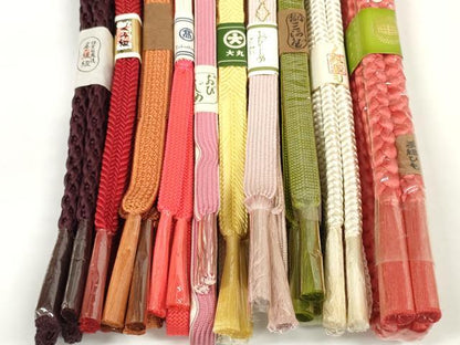 平和屋着物●和装小物　帯締め10本セット　組紐　高麗組　金糸　高島屋扱い　逸品　未使用　DABD7092zzz