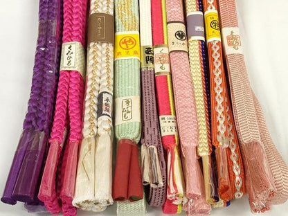 平和屋着物●和装小物　帯締め10本セット　礼装用　西陣　組紐　高麗組　笹浪組　金糸　めいくやまと 西武扱い　逸品　未使用　DABD7094zzz
