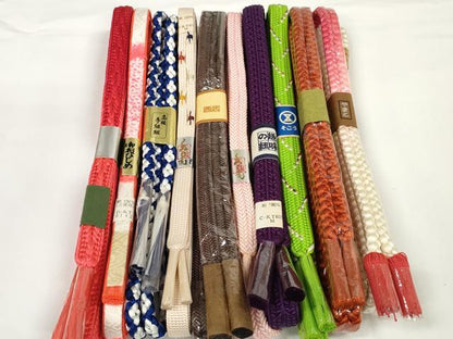 平和屋着物●和装小物　帯締め10本セット　絞り　組紐　冠組　そごう・ 西武扱い　やまと誂製　逸品　未使用　DABD7095zzz