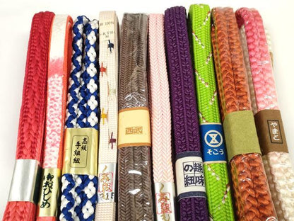 平和屋着物●和装小物　帯締め10本セット　絞り　組紐　冠組　そごう・ 西武扱い　やまと誂製　逸品　未使用　DABD7095zzz