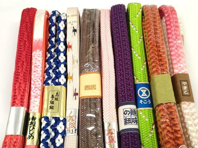 平和屋着物●和装小物　帯締め10本セット　絞り　組紐　冠組　そごう・ 西武扱い　やまと誂製　逸品　未使用　DABD7095zzz