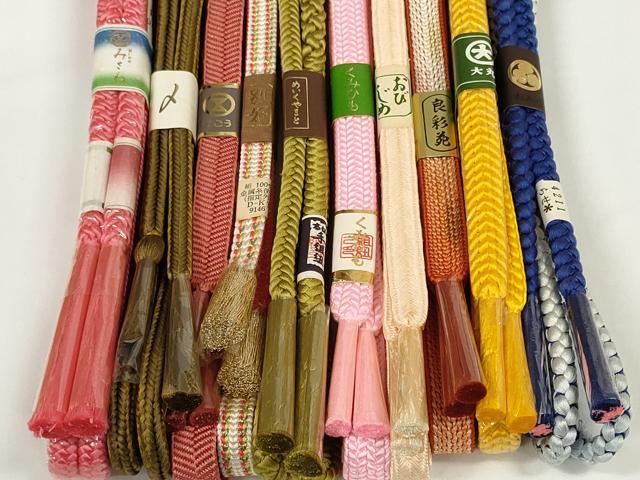 平和屋着物●和装小物　帯締め10本セット　組紐　笹浪組　丸源氏組　金糸　めいくやまと　そごう・大丸扱い　逸品　未使用　DABD7099zzz