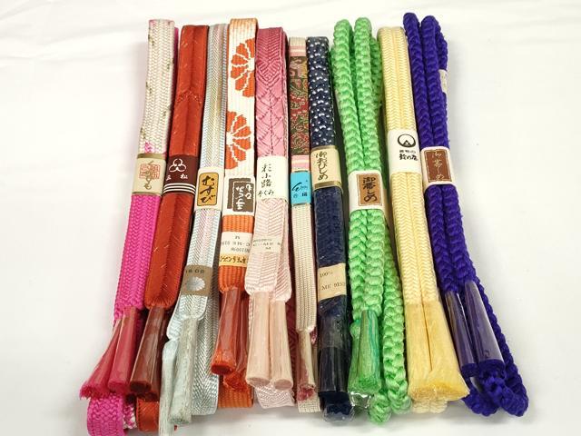 平和屋着物●和装小物　帯締め10本セット　組紐　高麗組　笹浪組　金糸　鈴乃屋扱い　逸品　未使用　DABD7100zzz