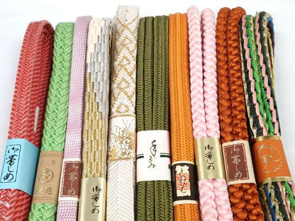 平和屋着物●和装小物　帯締め10本セット　礼装用　組紐　笹浪組　冠組　金銀糸　逸品　未使用　DABD7103zzz