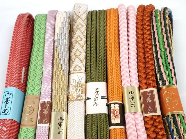 平和屋着物●和装小物　帯締め10本セット　礼装用　組紐　笹浪組　冠組　金銀糸　逸品　未使用　DABD7103zzz