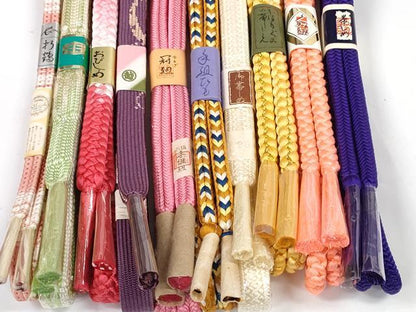 平和屋着物●和装小物　帯締め10本セット　組紐　高麗組　冠組　丸源氏組　金糸　三越扱い　逸品　未使用　DABD7104zzz