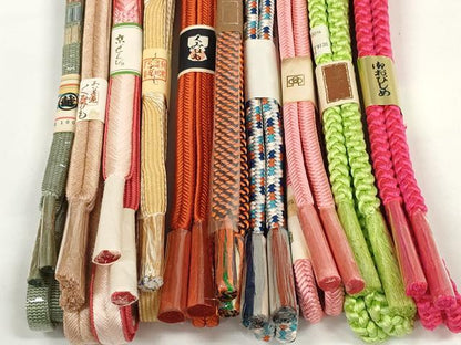 平和屋着物●和装小物　帯締め10本セット　組紐　奈良組　冠組　金糸　三越扱い　逸品　未使用　DABD7105zzz