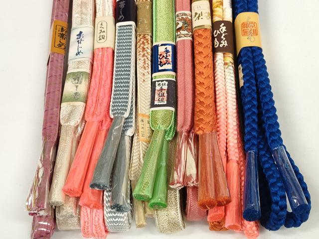 平和屋着物●和装小物　帯締め10本セット　手組紐　笹浪組　鎌倉組　金銀糸　逸品　未使用　DABD7107zzz