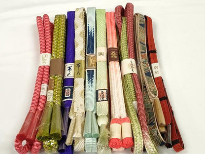 平和屋着物●和装小物　帯締め10本セット　組紐　笹浪組　鎌倉組　金糸　めいくやまと　東急百貨店扱い　逸品　未使用　DABD7108zzz