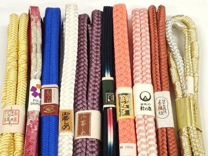 平和屋着物●和装小物　帯締め10本セット　礼装用　手組紐　角八つ組　金銀糸　鈴乃屋扱い　逸品　未使用　DABD7110zzz