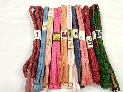 平和屋着物●和装小物　帯締め10本セット　銀座くのや　組紐　高麗組　笹浪組　金糸　逸品　未使用　DABD7112zzz