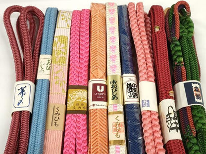 平和屋着物●和装小物　帯締め10本セット　銀座くのや　組紐　高麗組　笹浪組　金糸　逸品　未使用　DABD7112zzz