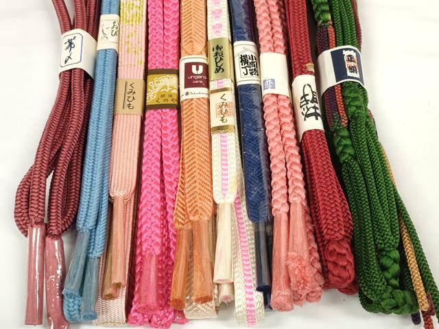 平和屋着物●和装小物　帯締め10本セット　銀座くのや　組紐　高麗組　笹浪組　金糸　逸品　未使用　DABD7112zzz