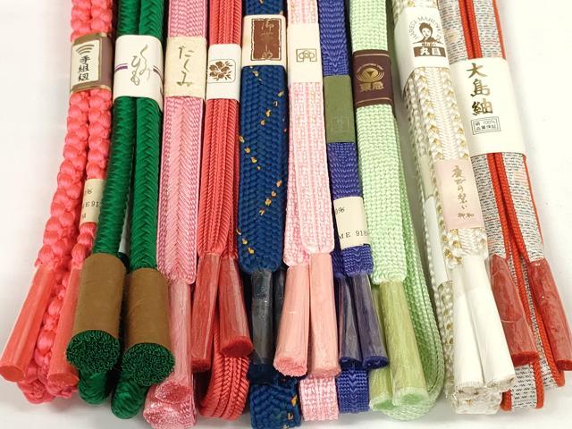 平和屋着物●和装小物　帯締め10本セット　礼装用　組紐　大島紬　金糸　東急百貨店扱い　逸品　未使用　DABD7114zzz