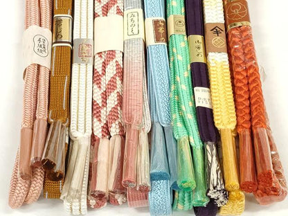 平和屋着物●和装小物　帯締め10本セット　礼装用　組紐　高麗組　金糸　逸品　未使用　DABD7115zzz