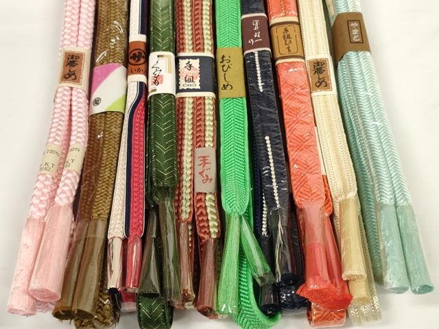 平和屋着物●和装小物　帯締め10本セット　手組　組紐　奈良組　金糸　深井理一作　やまと誂製　三越扱い　逸品　未使用　DABD7124zzz