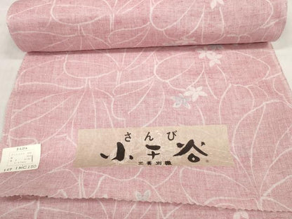 平和屋着物＊夏物　小紋　小千谷　反物　着尺　手しぼ　花重ね　さんび謹製　未使用　DABD7126zzz