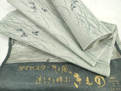 平和屋着物＊夏物 小紋 反物 着尺 芝葉文 未使用 DABD7129zzz