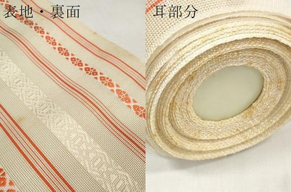 平和屋着物＊夏物 本場筑前博多織 名古屋帯 帯反物 紗献上 証紙付き 逸品 未使用 DABD7137zzz