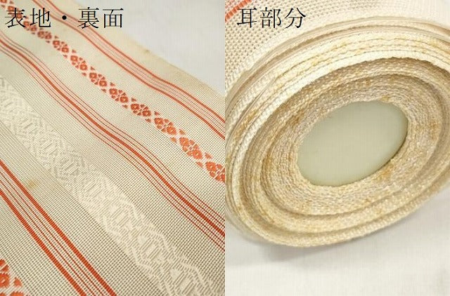 平和屋着物＊夏物 本場筑前博多織 名古屋帯 帯反物 紗献上 証紙付き 逸品 未使用 DABD7137zzz