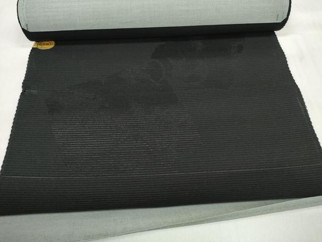 平和屋着物＊夏物 西陣 織憲謹製 名古屋帯 帯反物 黒反物 黒共帯 色紙地紋 証紙付き 逸品 未使用 DABD7141zzz