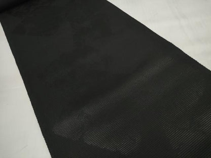 平和屋着物＊夏物 西陣 織憲謹製 名古屋帯 帯反物 黒反物 黒共帯 色紙地紋 証紙付き 逸品 未使用 DABD7141zzz
