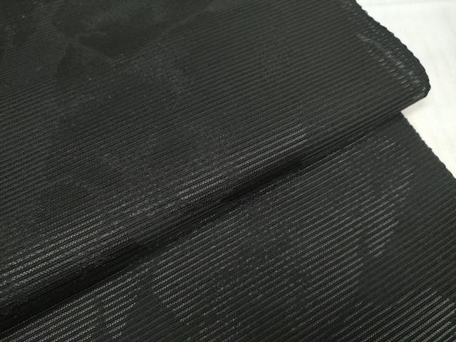 平和屋着物＊夏物 西陣 織憲謹製 名古屋帯 帯反物 黒反物 黒共帯 色紙地紋 証紙付き 逸品 未使用 DABD7141zzz