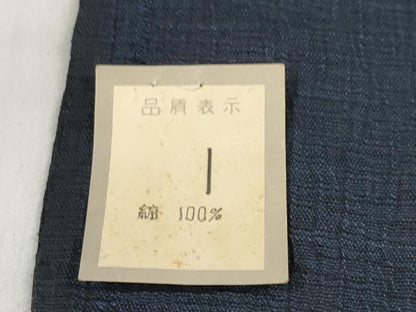 平和屋着物＊夏物　浴衣　反物　着尺　紺色　小田急百貨店扱い　綿　逸品　未使用　DABD7144zzz