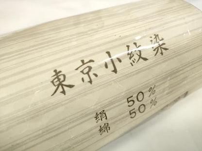 平和屋着物＊夏物　小紋　反物　着尺　紅梅織　枝垂れ花文　未使用　DABD7146zzz