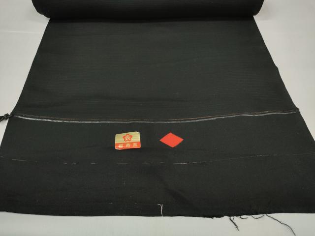 平和屋着物＊夏物 黒紋付 黒反物 着尺 絽 都寿黒 逸品 未使用 DABD7176zzz