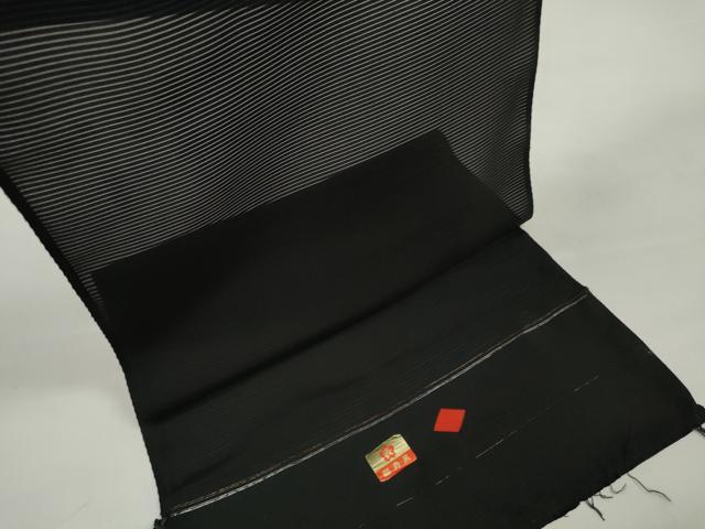平和屋着物＊夏物 黒紋付 黒反物 着尺 絽 都寿黒 逸品 未使用 DABD7176zzz
