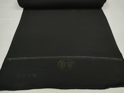 平和屋着物＊夏物 黒紋付 黒反物 着尺 絽 五泉 逸品 未使用 DABD7177zzz