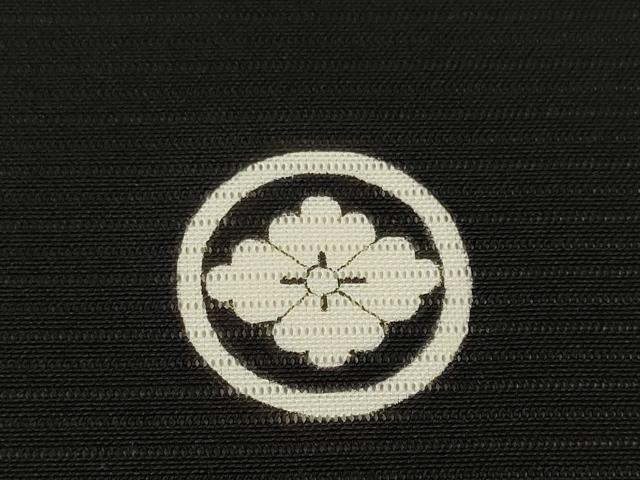 平和屋着物＊夏物 黒紋付 黒反物 着尺 絽 五泉 逸品 未使用 DABD7177zzz