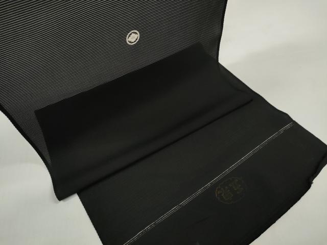 平和屋着物＊夏物 黒紋付 黒反物 着尺 絽 五泉 逸品 未使用 DABD7177zzz