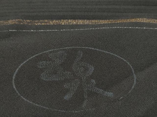 平和屋着物＊夏物 黒紋付 黒反物 着尺 絽 五泉 逸品 未使用 DABD7178zzz