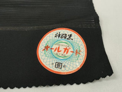 平和屋着物＊夏物 黒紋付 黒反物 着尺 絽 絹ばら 神路黒 逸品 未使用 DABD7180zzz