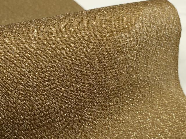 平和屋着物▽袋帯　帯反物 スリーシーズン 春夏秋 金縷玻璃帯地 煌羅織 京都響庵　菱　金糸　共箱・証紙付き　逸品　未使用　DABD7188zzz