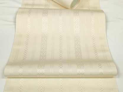 平和屋着物●本場筑前博多織　名古屋帯　帯反物　献上　生成り色　田原織工場謹製　証紙付き　逸品　未使用　DABD7190zzz