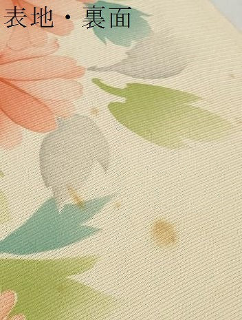 平和屋着物＊夏物 小紋 反物 着尺 駒絽 五泉 手描き 枝花文 逸品 未使用 DABD7224zzz