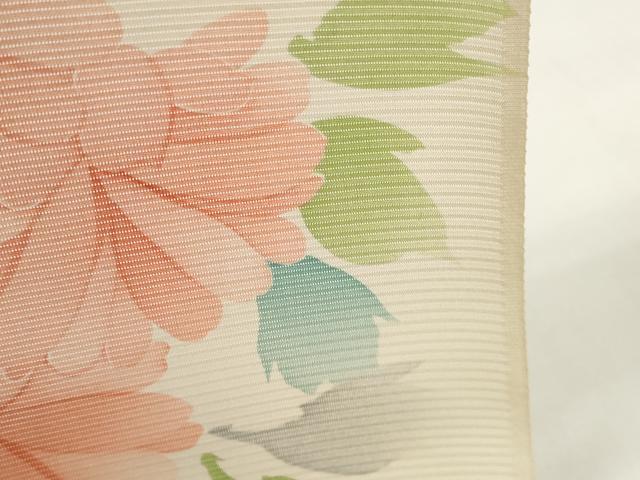 平和屋着物＊夏物 小紋 反物 着尺 駒絽 五泉 手描き 枝花文 逸品 未使用 DABD7224zzz