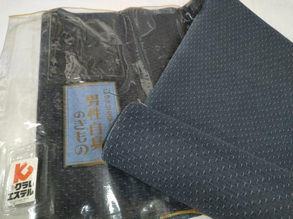 平和屋着物＊夏物　男性　浴衣　反物　着尺　絣柄　未使用　DABD7228zzz