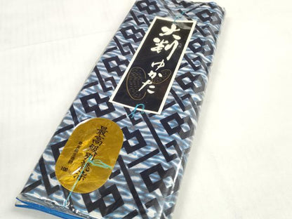 平和屋着物＊夏物 男性 浴衣 反物 着尺 菱繋ぎ 綿 未使用 DABD7229zzz
