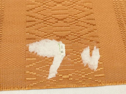 平和屋着物＊夏物 本場筑前博多織 名古屋帯 帯反物 紗献上 赤朽葉色 未使用 DABD7237zzz