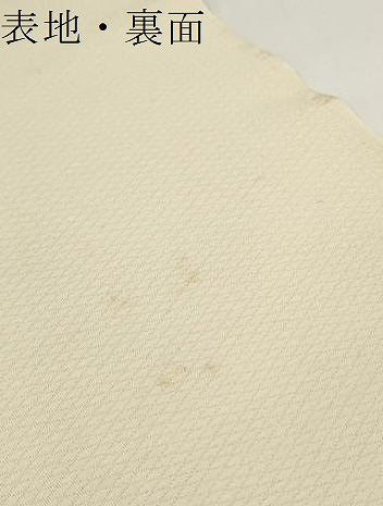 平和屋着物＊夏物 白生地 反物 着尺 菱紋紗 生成り色 逸品 未使用 DABD7245zzz