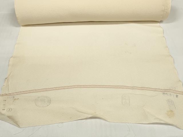 平和屋着物＊夏物 白生地 反物 着尺 菱紋紗 生成り色 逸品 未使用 DABD7245zzz