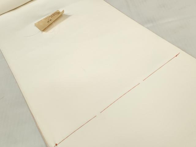 平和屋着物●創業460年・千總　羽織・コート　白生地　反物　羽尺　生成り色　大丸扱い　証紙付き　逸品　未使用　DABD7251zzz