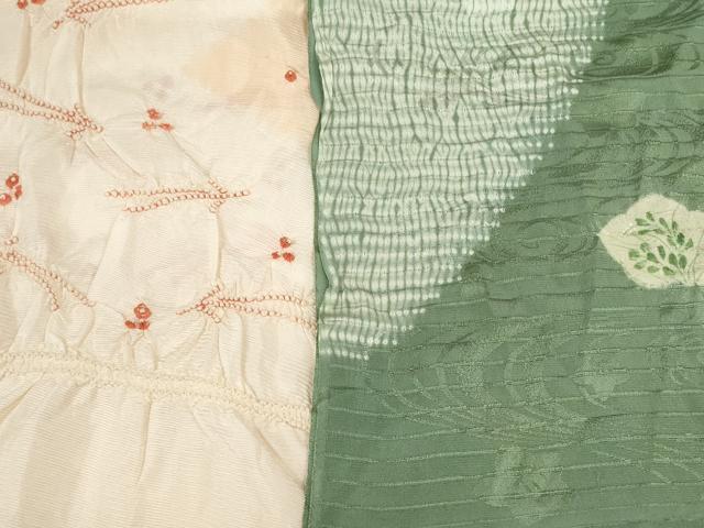 平和屋着物＊夏物 和装小物 帯揚げ10枚セット 絽 柄絞り 桔梗 松葉 青海波 全て正絹 逸品 DABD7272zzz